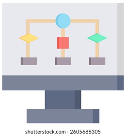 Algorithm Icon Element For Design
