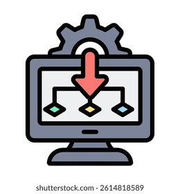Algorithm Icon Element For Design