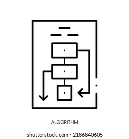 algorithm icon. Linear style sign isolated on white background. Vector illustration