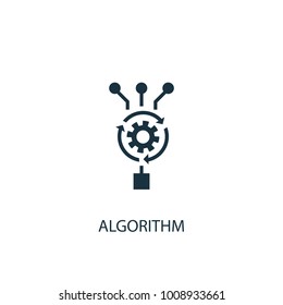 Algorithm icon. Simple element illustration. Algorithm symbol design from Artificial Intelligence collection. Can be used in web and mobile.