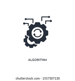 algorithm icon. simple element illustration. isolated trendy filled algorithm icon on white background. can be used for web, mobile, ui.