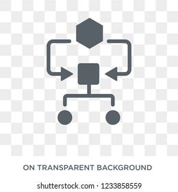 Algorithm icon. Trendy flat vector Algorithm icon on transparent background from Programming collection. 