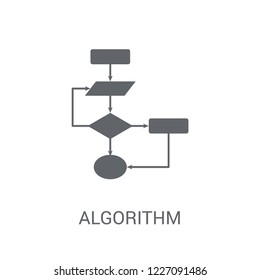 Algorithm icon. Trendy Algorithm logo concept on white background from Programming collection. Suitable for use on web apps, mobile apps and print media.