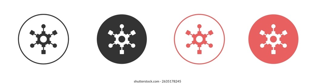 Algorithm icon vector design template simple and clean style