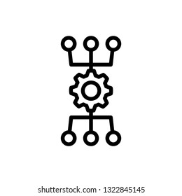Algorithm icon, vector illustration