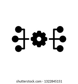 Algorithm icon, vector illustration