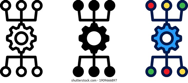 Algorithm icon , vector illustration