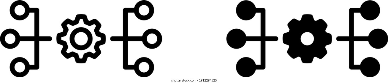 Algorithm icon , vector illustration