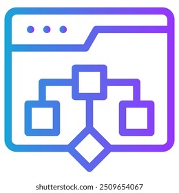 Algorithm icon vector illustration concept for Coding and Development icons with perfect gradient color symbol background