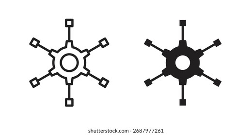 Ícone de algoritmo para designs da Web. conjunto de ícones de estrutura de tópicos e clipart