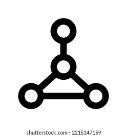 Algorithm icon for work structure diagram in black outline style