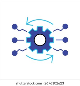 ícones de algoritmo. ilustração de vetor colorido simples