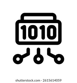 algorithm line icon. Clean and minimalist vector icon for websites, mobile apps, presentations, and logos. Fully scalable and customizable for any project.