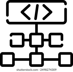 algorithm line icon illustration vector