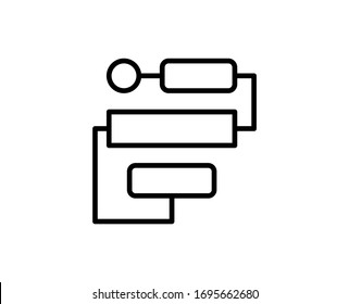 Algorithm line icon. Vector symbol in trendy flat style on white background. Algorithm sing for design.