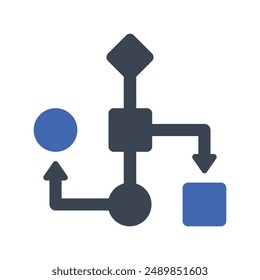 Algorithm logic Icon, Vector Graphics