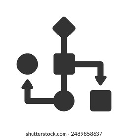 Algorithm logic Icon, Vector Graphics