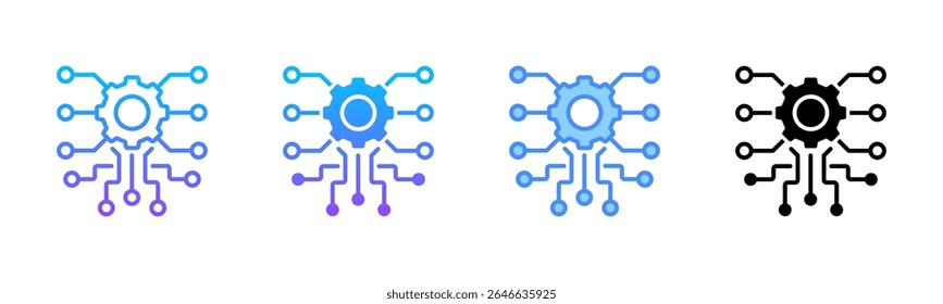 Algorithm Multi Style Icon Set