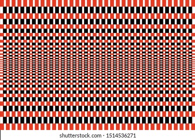 Algorithm for a multitude of red and black rectangles creating the relief of a recess in a plane.