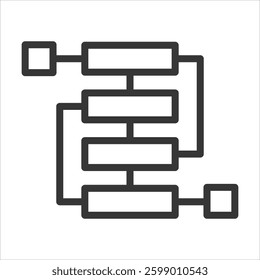 Algorithm Outline Icon Vector Illustration