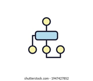 Algorithm premium line icon. Simple high quality pictogram. Modern outline style icons. Stroke vector illustration on a white background. 
