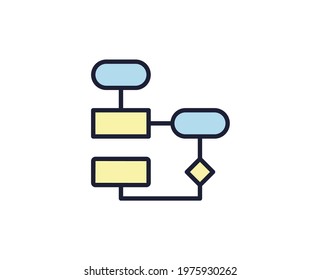 Algorithm premium line icon. Simple high quality pictogram. Modern outline style icons. Stroke vector illustration on a white background. 