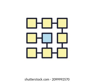 Algorithm premium line icon. Simple high quality pictogram. Modern outline style icons. Stroke vector illustration on a white background. 