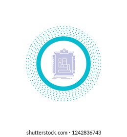 Algorithm, process, scheme, work, workflow Glyph Icon. Vector isolated illustration