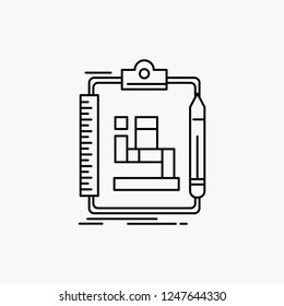 Algorithm, process, scheme, work, workflow Line Icon. Vector isolated illustration