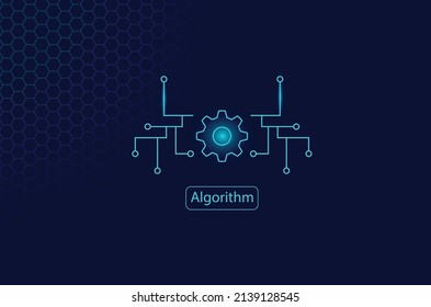 algorithm technology background vector illustration 