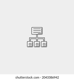 Algorithm vector icon illustration sign