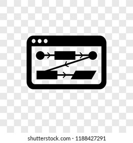 Algorithm vector icon isolated on transparent background, Algorithm transparency logo concept