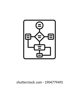 algorithm vector icon line style. Perfect for website, application, commerce, presentation, logo and more. simple, thin and modern outline icon