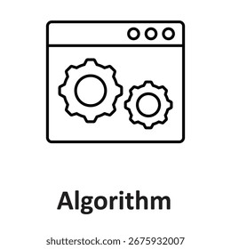  Algorithm,  Vector Icon which can easily modify or edit

