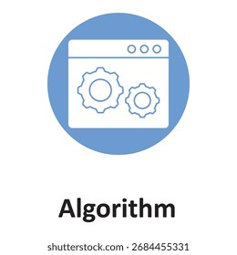  Algorithm,  Vector Icon which can easily modify or edit


