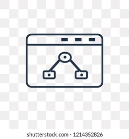 Algorithm vector outline icon isolated on transparent background, high quality linear Algorithm transparency concept can be used web and mobile