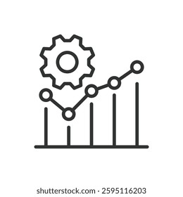 Algorithms, icon in line design. Algorithms, data processing, mathematical functions, logic, optimization, data structures on white background vector. Algorithms, editable stroke icon