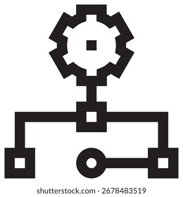 Algorithms Modern Vector Icon – Minimal Illustration Symbol Template for Web Mobile App UI Design