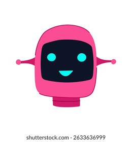 algoritmos cabeça robô desenho animado. aprendizagem de máquina, reconhecimento de percepção, interface inovação algoritmos cabeça robô sinal.