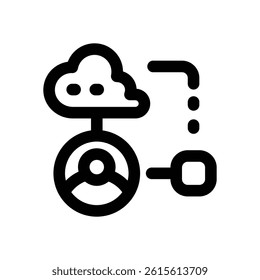 algortm line icon. Clean and minimalist vector icon for websites, mobile apps, presentations, and logos. Fully scalable and customizable for any project.