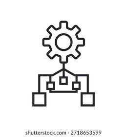 algorythm icons outline and Flat Style,transparent background	