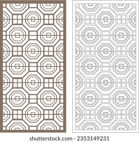 
Alhambra arabic window laser cut design. Vector