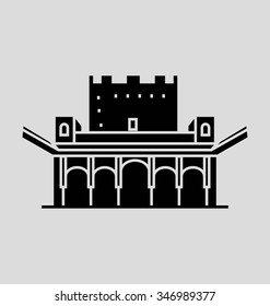 Alhambra Solid Vector Illustration
