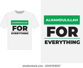 Alhamdulillah para tudo - Design de t-shirt básico e simples em off grey