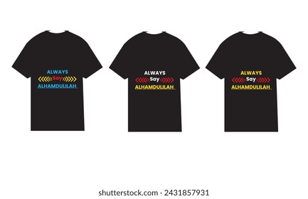 Alhamdulillah Typographic T-Shirt Template Layout