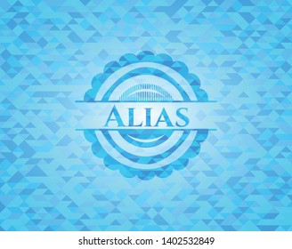 Alias light blue mosaic emblem