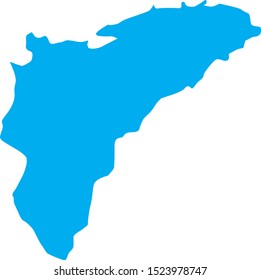 alicante province map in Valencian community in Spain