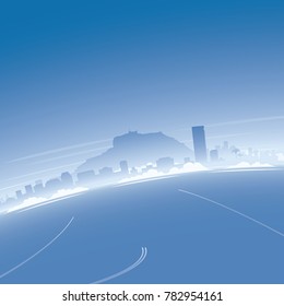 Alicante Skyline Aerial View