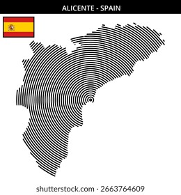 Alicante España con sus sorprendentes características de mapa