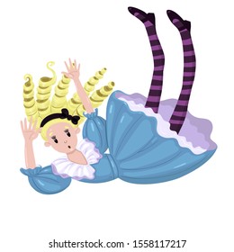 Alice drops isolated on a white background. Vector graphics.